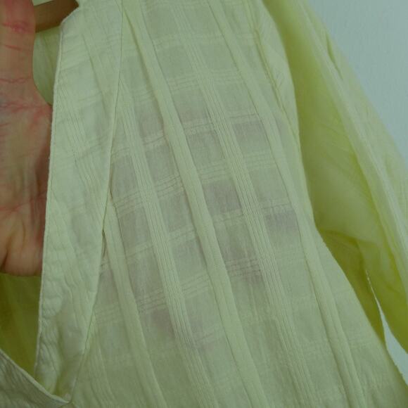 Pomander Place Medium Kaftan Carolina Maxi Dress Butter Yellow Cotton Resort - Picture 4 of 11